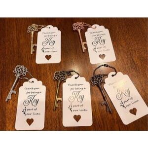 New 100 PCS Wedding Favors Key Bottle Openers,Bridal Shower Party Favors